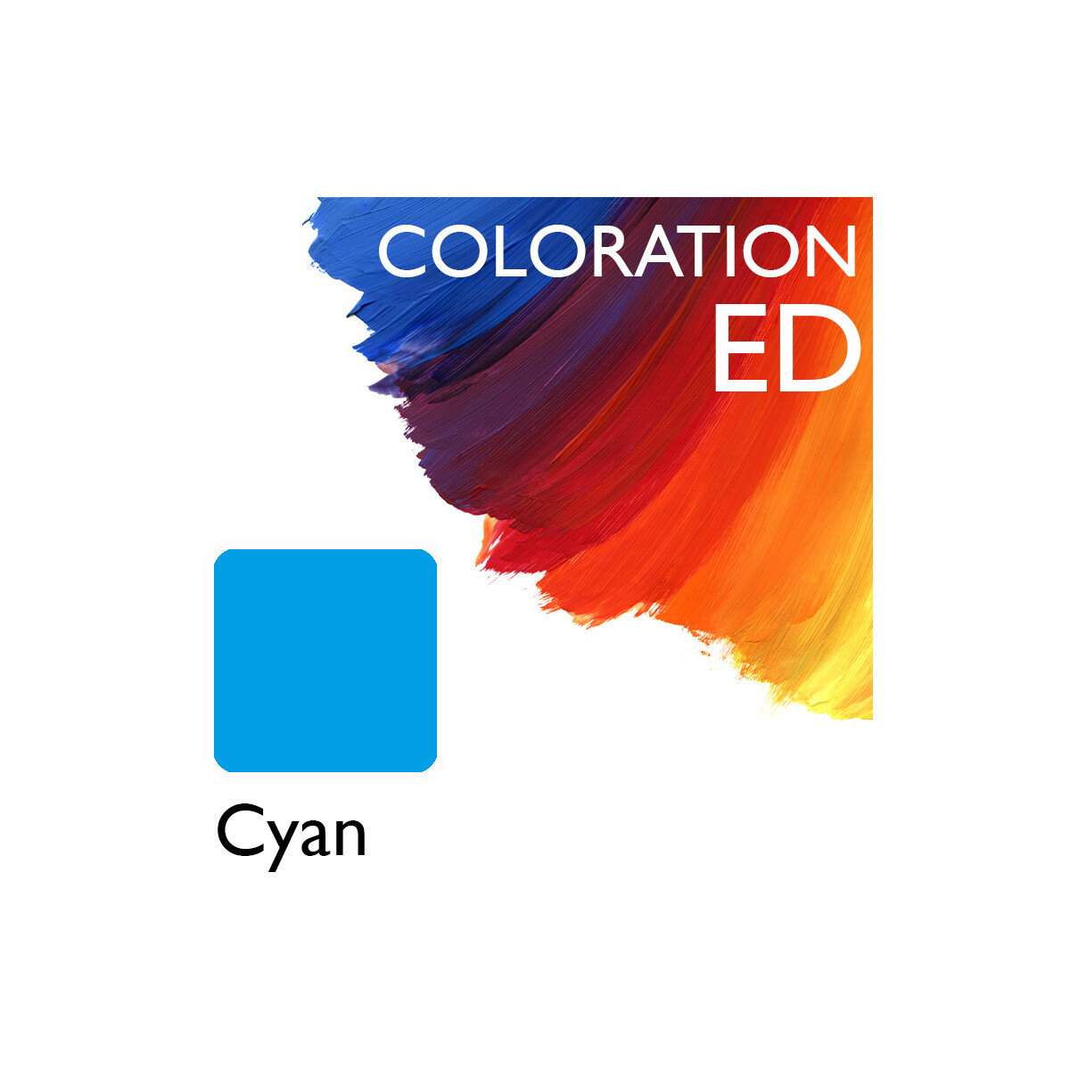 Coloration ED Flasche Cyan