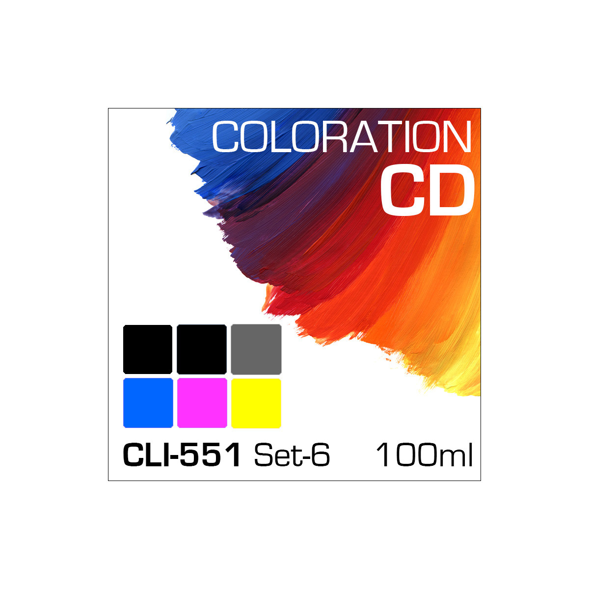 Coloration CD 6-Flaschen-Set CLI-551 / PGI-550 100ml