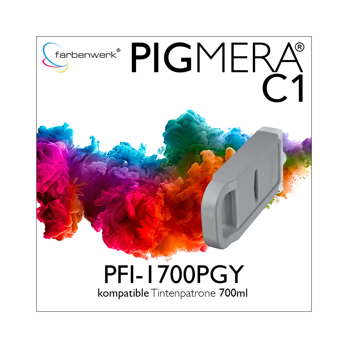 Compatible Ink Cartridge 700ml Pigmera C1 PFI-1700PGY...
