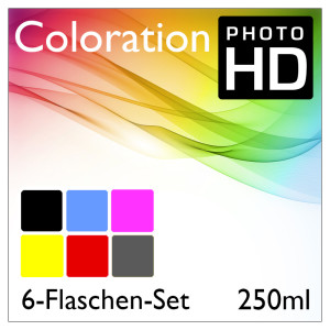 Coloration PhotoHD 6-Flaschen-Set (mit R,GY) 250ml