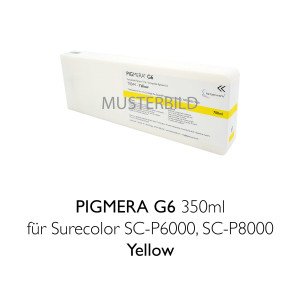 Kompatible Tintenpatrone Pigmera G6 350ml T8244 Yellow