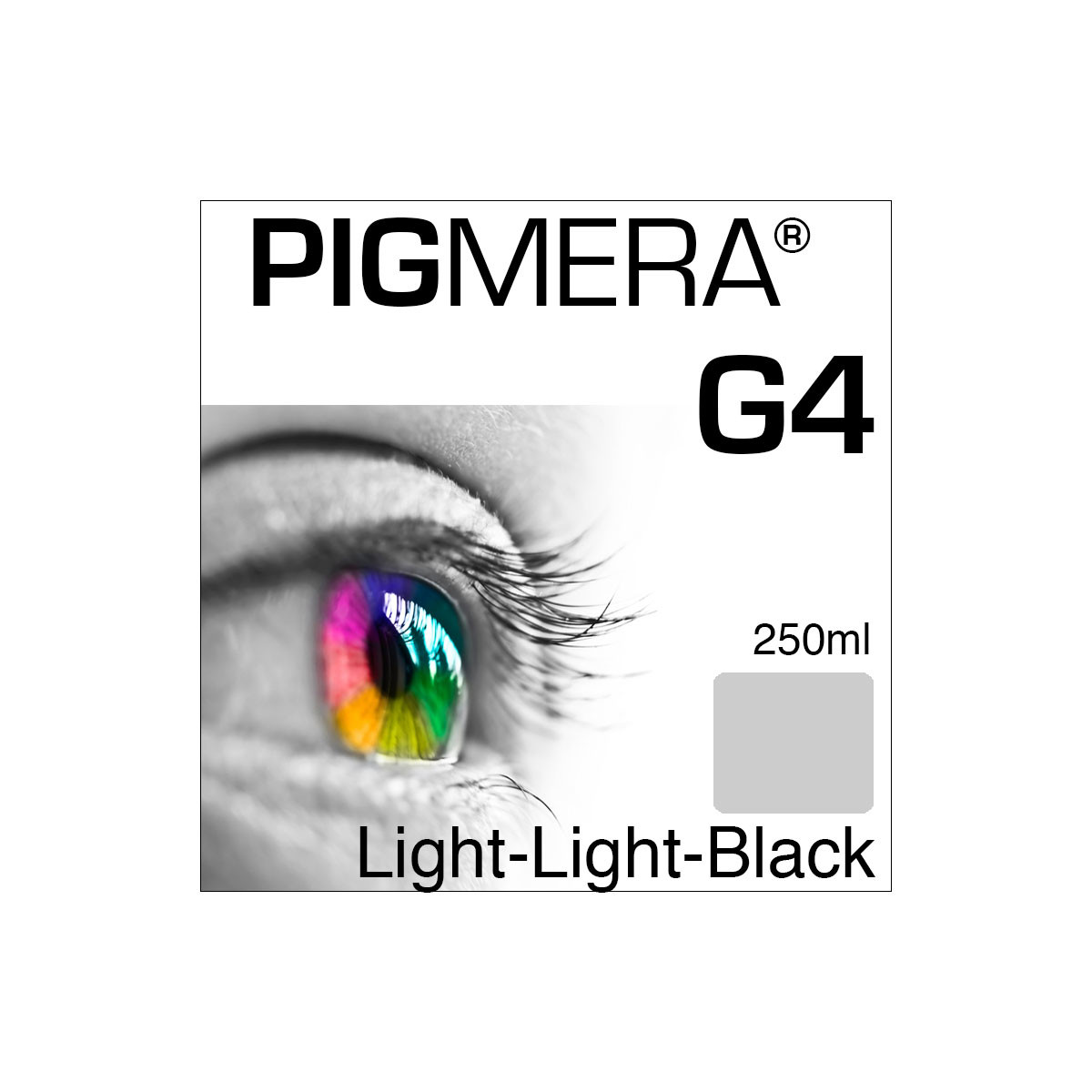 farbenwerk Pigmera G4 Flasche Light-Light-Black 250ml