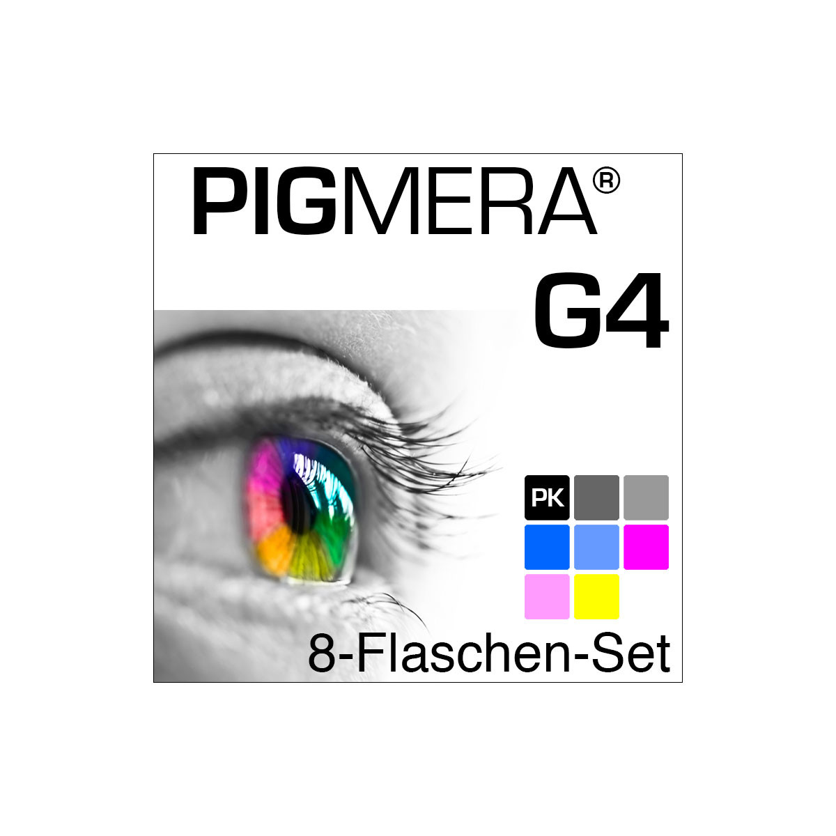 farbenwerk Pigmera G4 8-Flaschen-Set mit PK