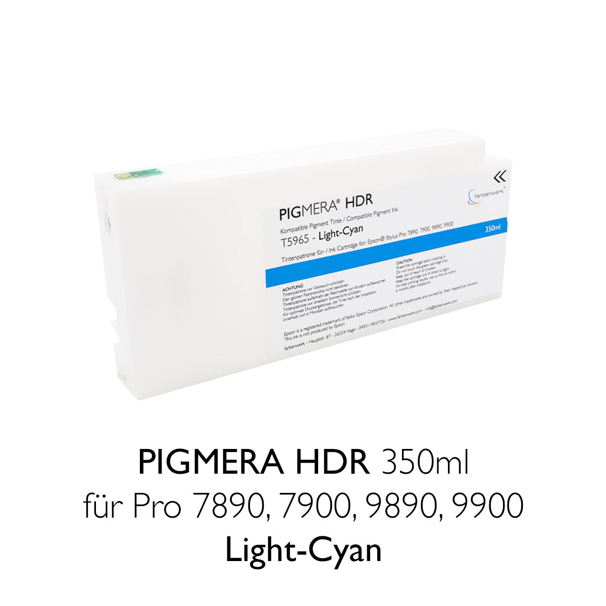 Compatible ink cartridge Pigmera HDR 350ml T5965 Light-Cyan