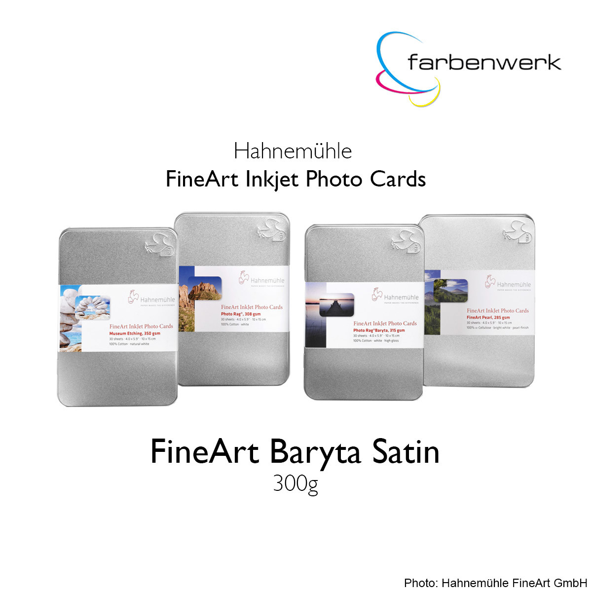 Hahnemühle Photo Cards FineArt Baryta Satin 30 Blatt...