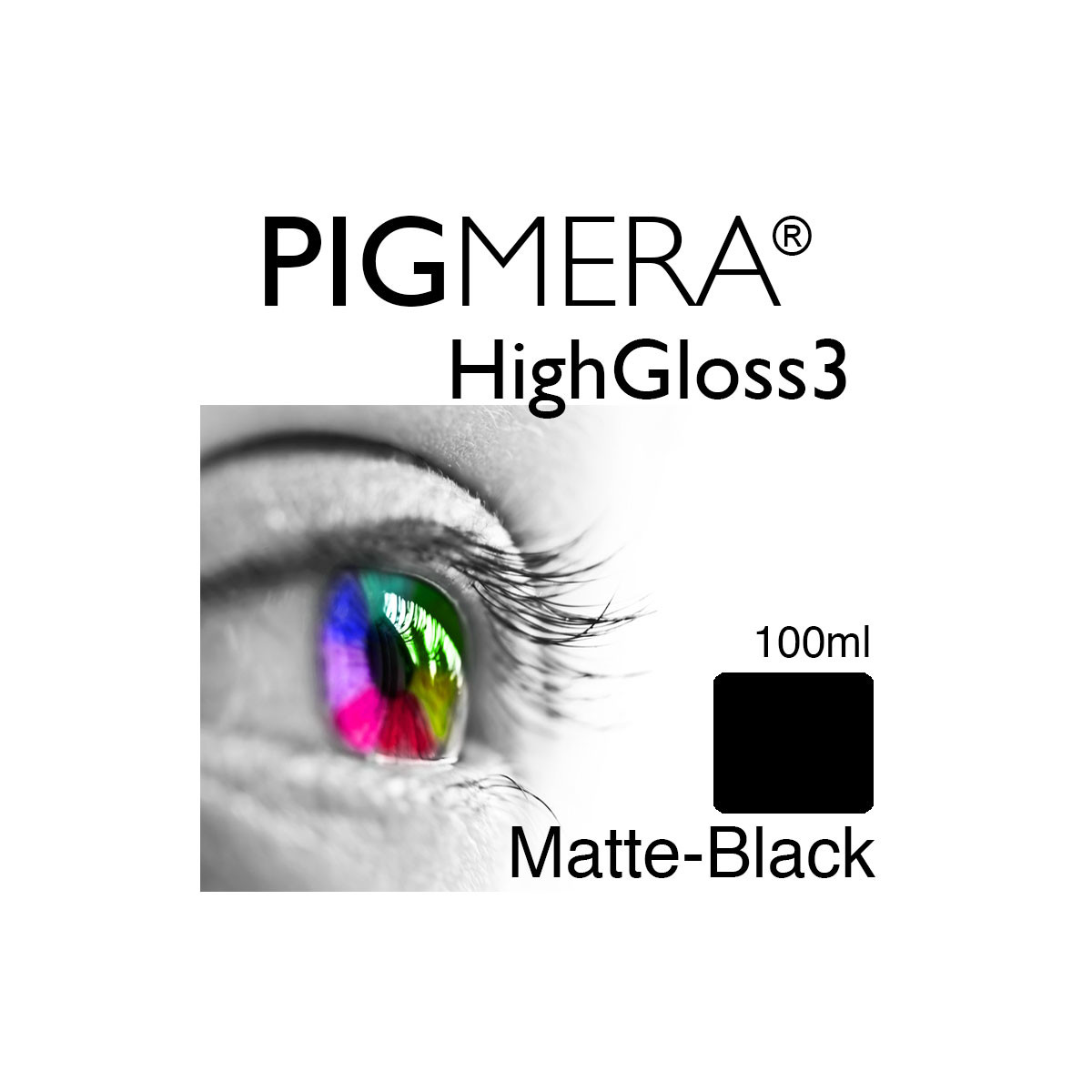 farbenwerk Pigmera HG3 Bottle 100ml Matte-Black