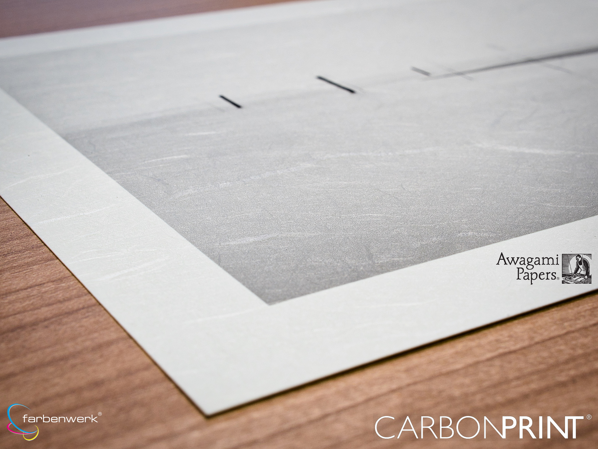 Carbonprint Graphite auf Awagami Unryu